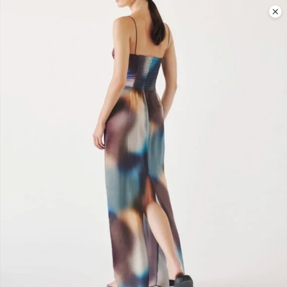 NWT REFORMATION Frankie Silk Dress Blur - Picture 3 of 10